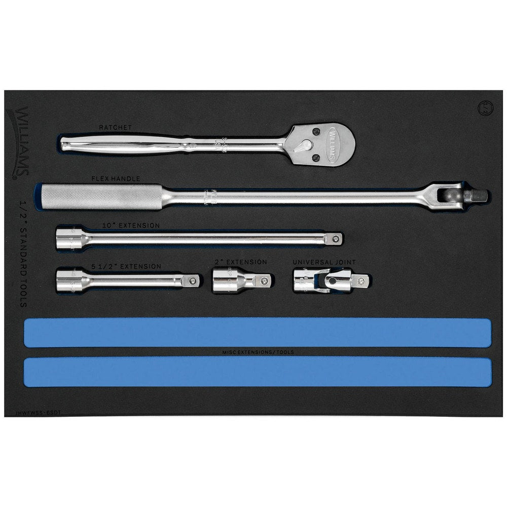 Ratchets; Tool Type: Ratchet Set; Drive Size: 1/2; Head Shape: Round; Head Features: Reversible; Head Style: Reversible; Material: Vanadium Steel; Finish: Chrome; Overall Length (Inch): 10-1/4