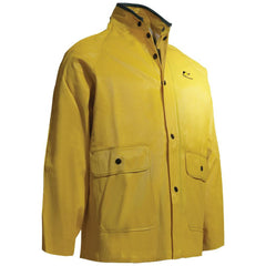 Rain Jacket:  Size Large,  ASTM D6413,  Yellow,  Nylon & PVC