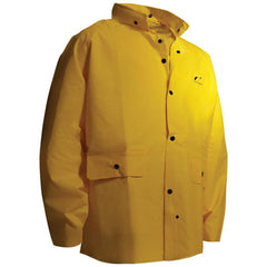 Rain Suit with Pants: Size 4X-Large, Non-Hazardous Protection, Yellow, PVC on Polyester