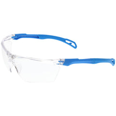 Safety Glasses: Scratch Resistant, Polycarbonate, Clear Lenses, Frameless