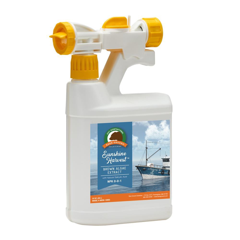 Garden & Pump Sprayer Accessories; Description: Sunshine Harvest Brown Algae Soil Enhancer with Salicylic Acid 32oz mixing hose end sprayer included.; Form: Liquid; For Use With: Sprayer; Chemical Safe: Yes; Type: Fertilizer