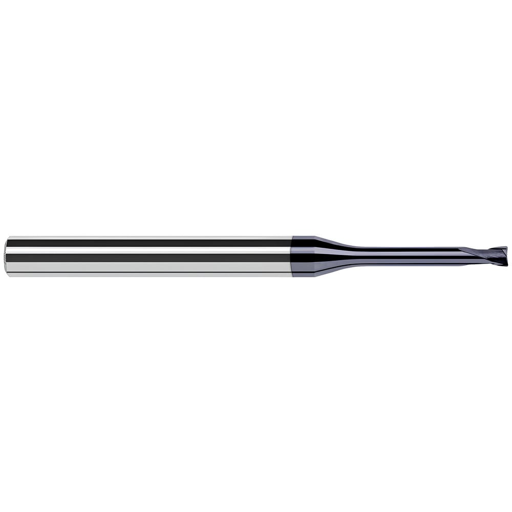 Corner Radius End Mill: 0.0620" Dia, 0.5" LOC, 0.0100" Radius, 4 Flute, Solid Carbide