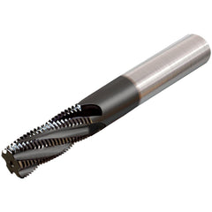 Helical Flute Thread Mill: 9/16-18 - 5/8-18;1-1/8-18 - 1-5/8-18, Internal, 4 Flute, 12.00 mm Shank Dia, Solid Carbide