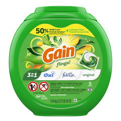 Gain flings Laundry Detergent Pacs, 76 Count, 4/Case