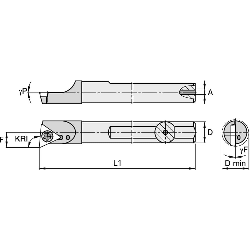 .031 x 1/8 x .046 LOC x 2-1/2 OAL (.156'' Reach) 3 Flute Miniature Solid Carbide Ball Nose End Mill-Uncoated