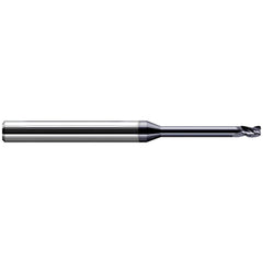 Corner Radius End Mill: 0.0470" Dia, 1.5748" LOC, 0.0050" Radius, 3 Flute, Solid Carbide