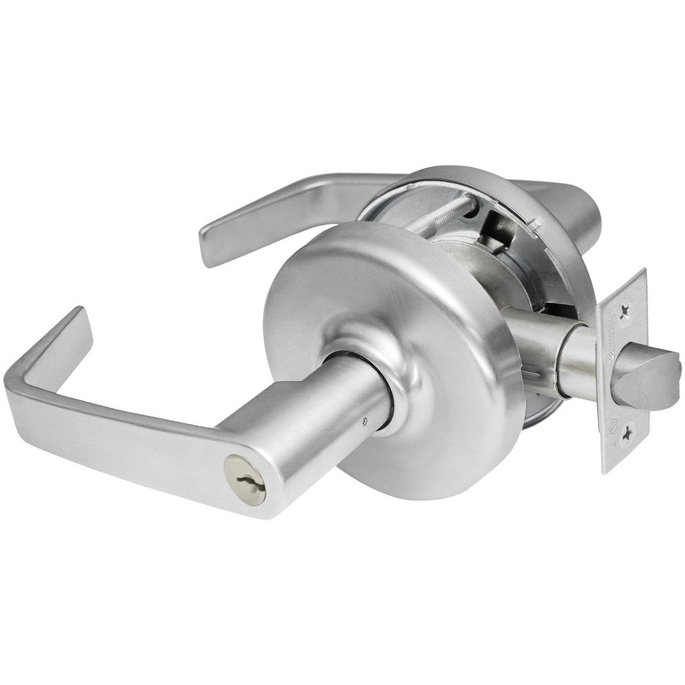 Lever Locksets; Lockset Type: Storeroom; Key Type: Keyed Different; Back Set: 2-3/4; Cylinder Type: Conventional; Material: Metal; Door Thickness: 1-3/4; Finish: Satin Chrome