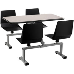 Stationary Tables; Table Type: Breakroom, Cafeteria; Body Material: HPL Particleboard Core with T-Mold; Table Top Color: Grey Nebula; Frame Color: Gray; Overall Height (Inch): 33; Overall Length (Inch): 48; Overall Width (Inch): 61-1/2