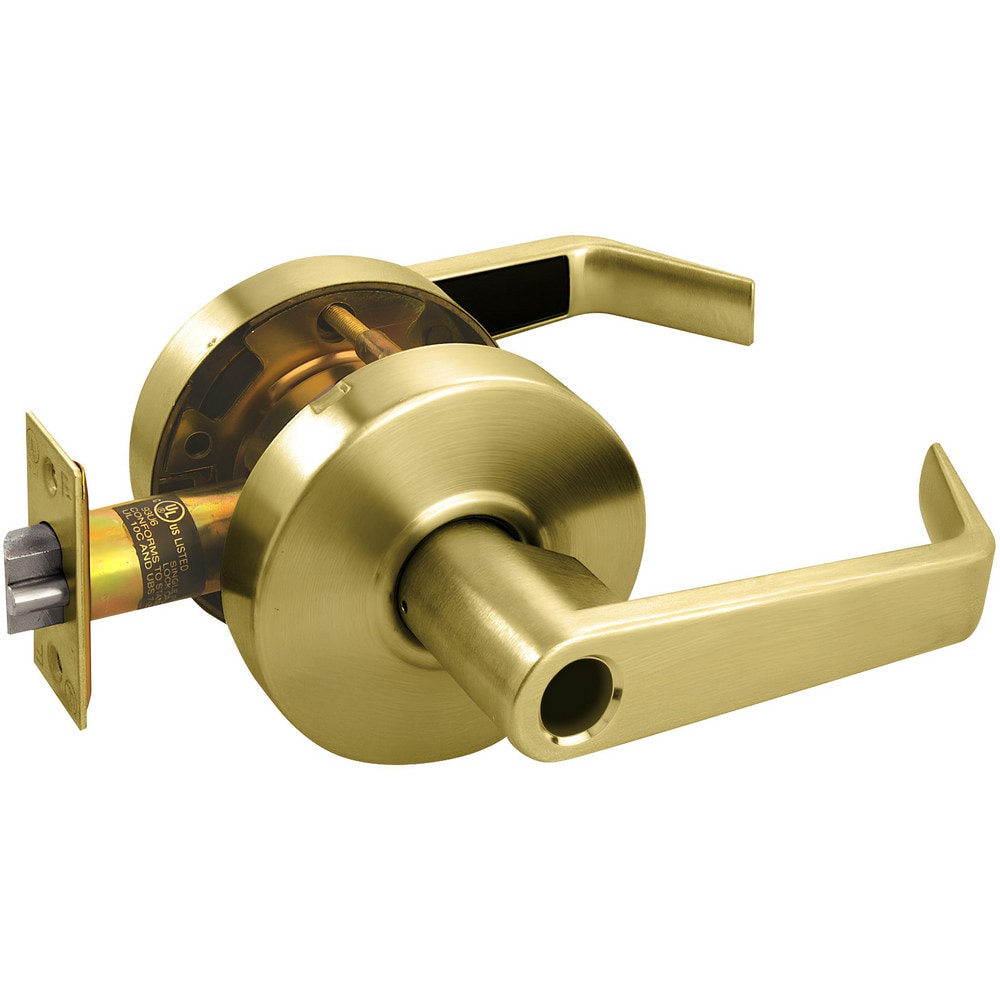 Lever Locksets; Lockset Type: Entrance; Key Type: Keyed Different; Back Set: 2-3/4; Cylinder Type: Less Core; Material: Metal; Door Thickness: 1-3/8 to 1/3-4; Finish: Satin Brass