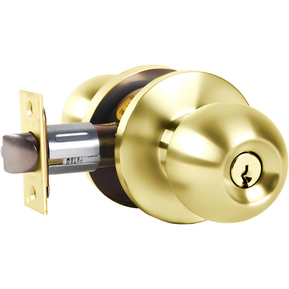 Lever Locksets; Lockset Type: Storeroom; Key Type: Keyed Different; Back Set: 2-3/4; Cylinder Type: Key in Lever Cylinder; Material: Metal; Door Thickness: 1-3/8 to 2; Finish: Bright Brass