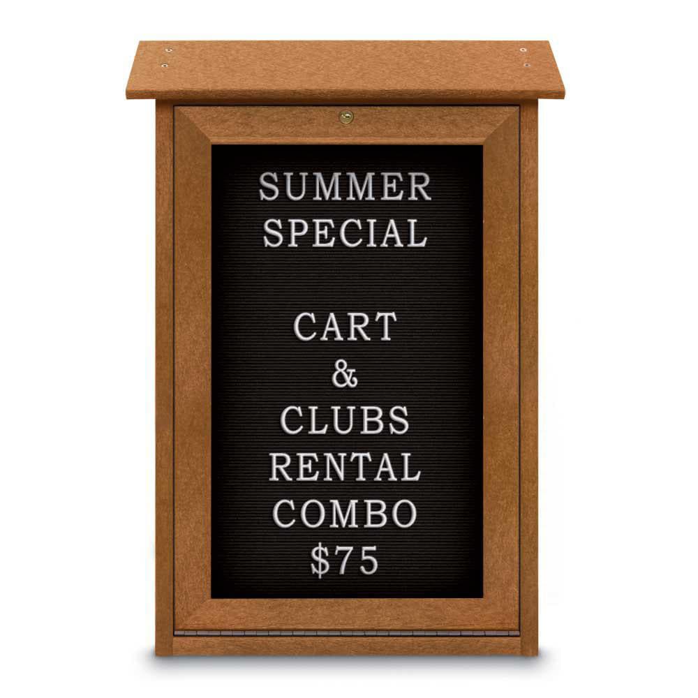 Enclosed Letter Board: 18" Wide, 29" High, Laminate, Black