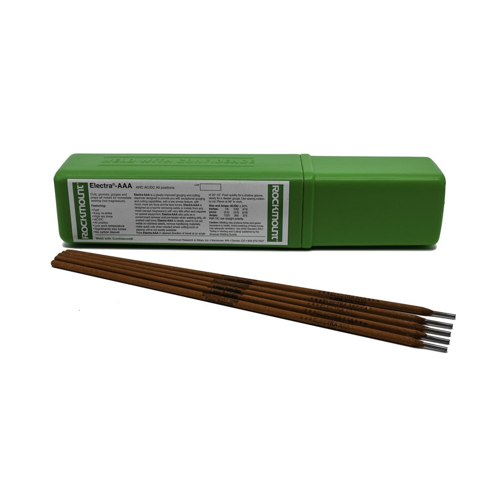 Electra AAA Welding Electrode: 3/16" Dia, Arc Gouging, Cutting, And Piercing