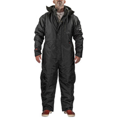 Coveralls & Overalls; Garment Style: Coveralls; Size: Large; Color: Black; Material: 420D Polyurethane Coated Nylon, Polyester; Hazardous Protection Level: Non-Hazardous; Ankle Style: Open