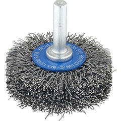 Wheel Brush: 3" Wheel Dia, 5/8" Face Width, 0.0140" Wire Dia,  Crimped