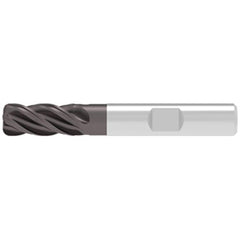 Corner Radius End Mill: 16.00 mm Dia, 36.00 mm LOC, 0.50 mm Radius, 4 Flute, Solid Carbide