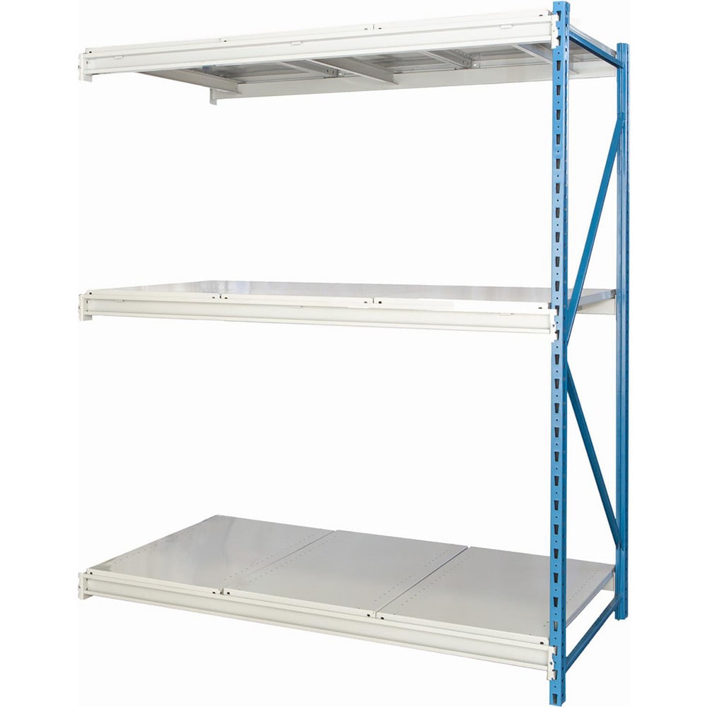 Storage Racks; Rack Type: Bulk Rack Add-On; Overall Width (Inch): 60; Overall Height (Inch): 87; Overall Depth (Inch): 48; Material: Steel; Color: Marine Blue, Light Gray; Finish: Powder Coated