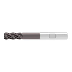 Corner Radius End Mill: 12.00 mm Dia, 26.00 mm LOC, 0.50 mm Radius, 4 Flute, Solid Carbide