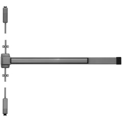 Vertical Bars; Type: Surface Vertical Rod; Rating: Fire Rated; Hand: Non-Handed; Minimum Door Width: 2.16; Maximum Door Width: 3.000; Grade: 1