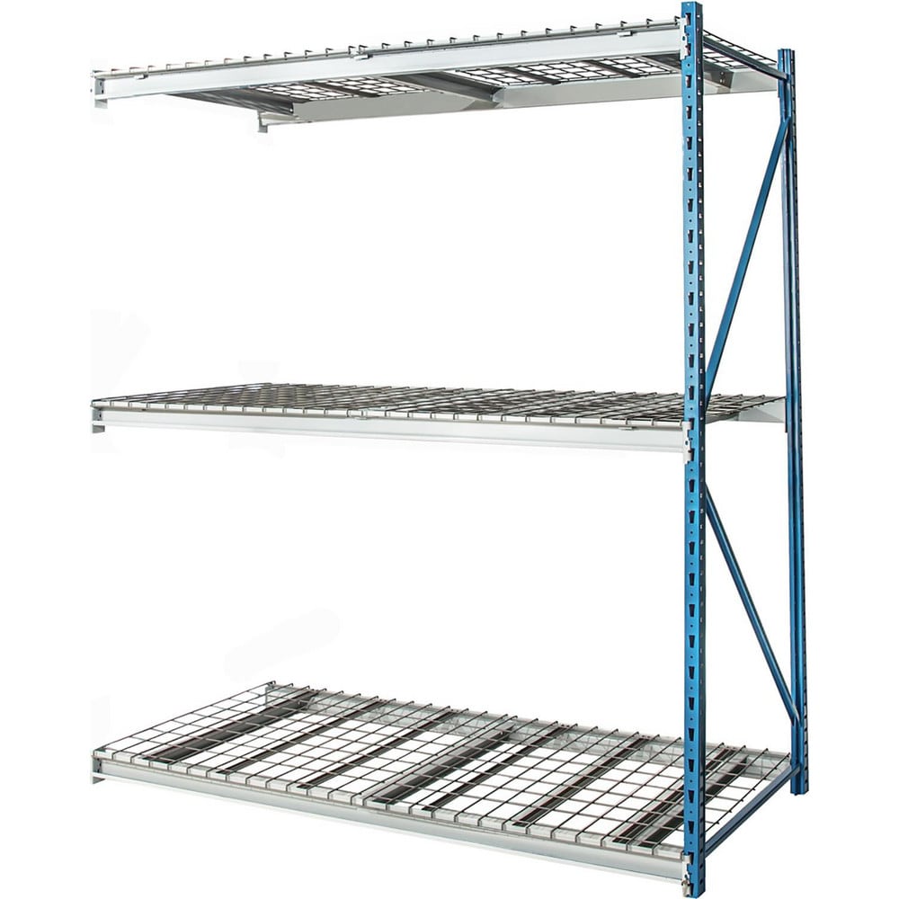 Storage Racks; Rack Type: Bulk Rack Add-On; Overall Width (Inch): 60; Overall Height (Inch): 87; Overall Depth (Inch): 48; Material: Steel; Color: Marine Blue, Light Gray; Finish: Powder Coated