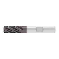 Corner Radius End Mill: 12.00 mm Dia, 26.00 mm LOC, 1.60 mm Radius, 4 Flute, Solid Carbide