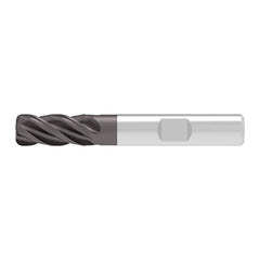 Corner Radius End Mill: 5.00 mm Dia, 13.00 mm LOC, 1.00 mm Radius, 4 Flute, Solid Carbide