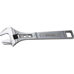 Adjustable Wrench: 12" OAL, 1-5/16" Jaw Capacity