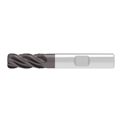 Corner Radius End Mill: 20.00 mm Dia, 38.00 mm LOC, 2.00 mm Radius, 4 Flute, Solid Carbide