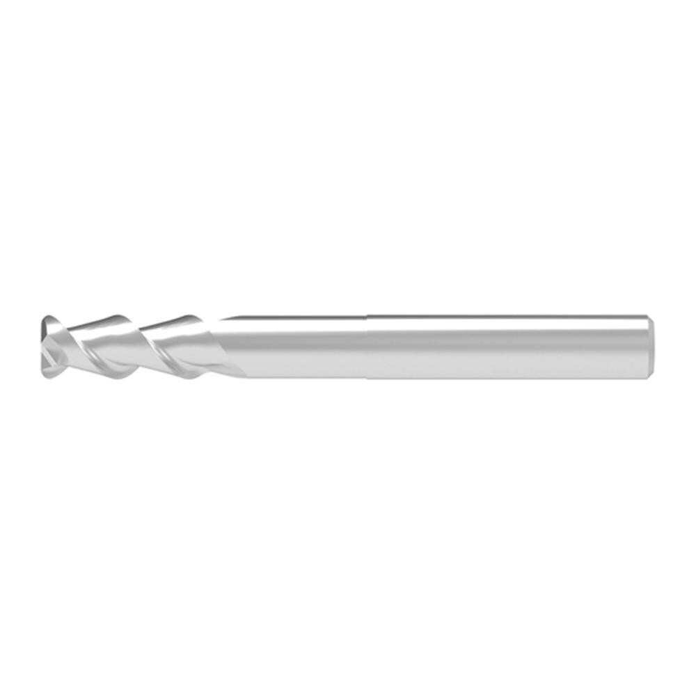 Corner Radius End Mill: 25.00 mm Dia, 65.00 mm LOC, 4.00 mm Radius, 2 Flute, Solid Carbide