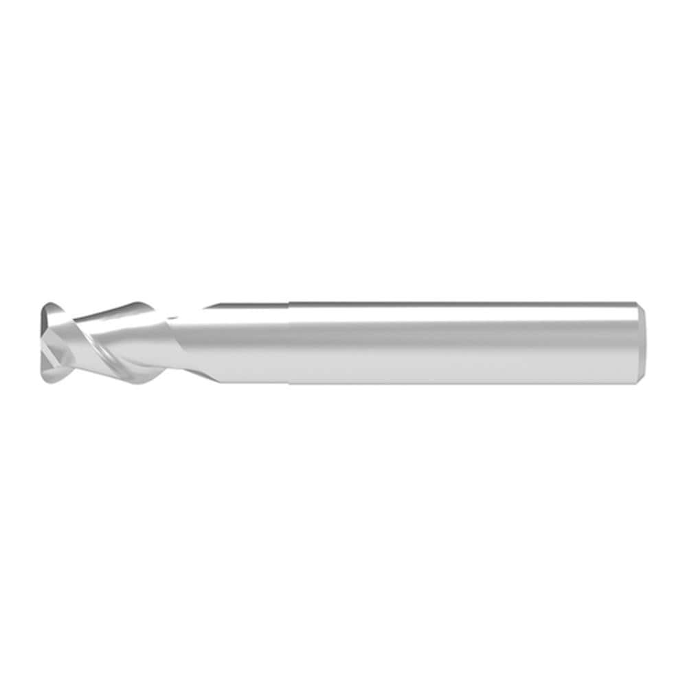 Corner Radius End Mill: 16.00 mm Dia, 25.00 mm LOC, 2.00 mm Radius, 2 Flute, Solid Carbide