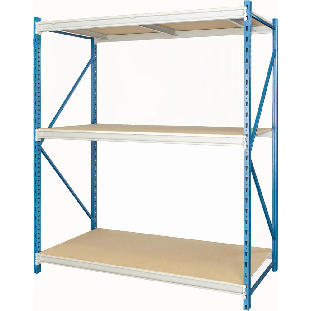 Storage Racks; Rack Type: Bulk Rack Starter Unit; Overall Width (Inch): 72; Overall Height (Inch): 123; Overall Depth (Inch): 24; Material: Steel; Color: Marine Blue, Light Gray; Finish: Powder Coated