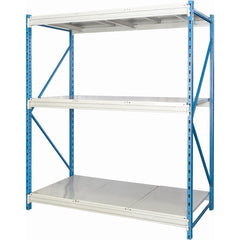 Storage Racks; Rack Type: Bulk Rack Starter Unit; Overall Width (Inch): 96; Overall Height (Inch): 123; Overall Depth (Inch): 48; Material: Steel; Color: Marine Blue, Light Gray; Finish: Powder Coated