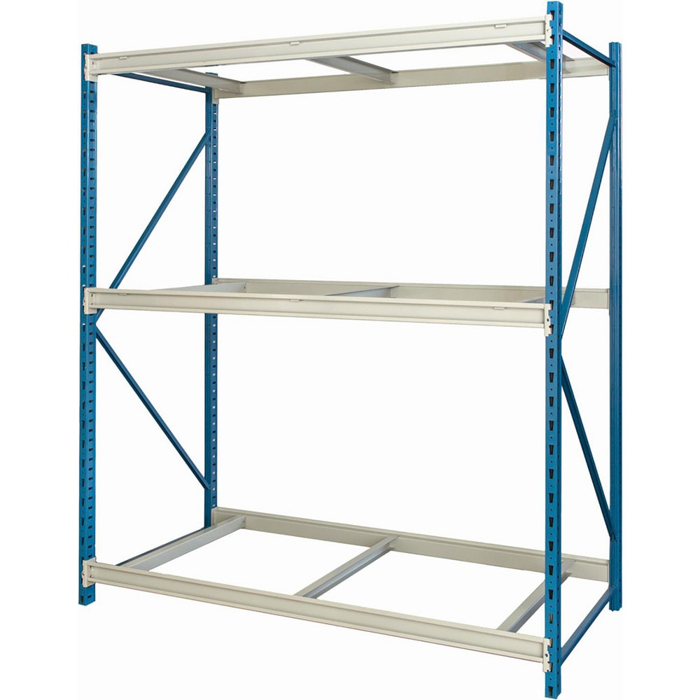 Storage Racks; Rack Type: Bulk Rack Starter Unit; Overall Width (Inch): 96; Overall Height (Inch): 123; Overall Depth (Inch): 48; Material: Steel; Color: Marine Blue, Light Gray; Finish: Powder Coated