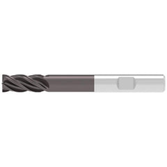 Corner Chamfer End Mill: 10.00 mm Dia, 21.00 mm LOC, 4 Flute, 0.20 mm Chamfer Width, Solid Carbide