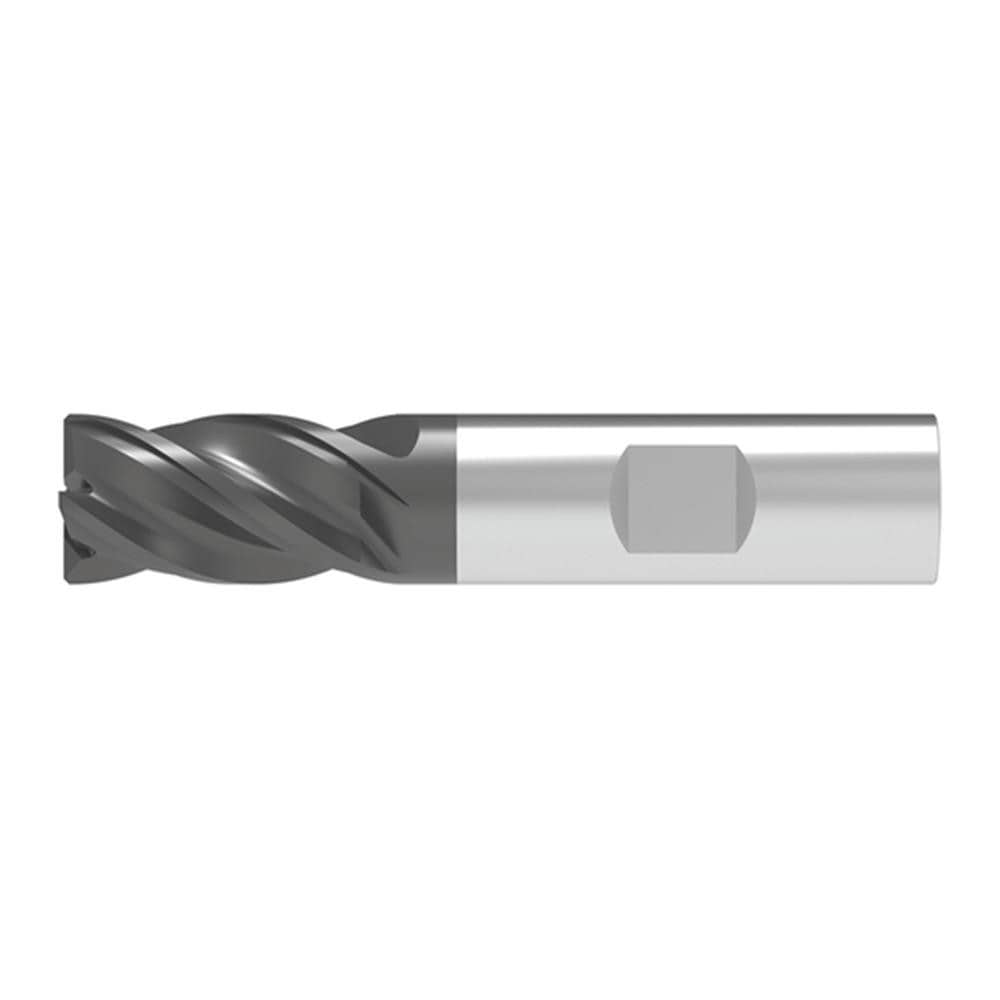 Corner Chamfer End Mill: 10.00 mm Dia, 14.00 mm LOC, 4 Flute, 0.20 mm Chamfer Width, Solid Carbide