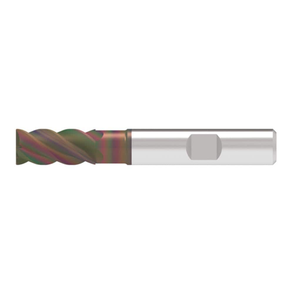 Corner Chamfer End Mill: 14.00 mm Dia, 29.00 mm LOC, 4 Flute, 0.20 mm Chamfer Width, Solid Carbide