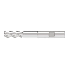 Corner Radius End Mill: 12.00 mm Dia, 31.00 mm LOC, 4.00 mm Radius, 3 Flute, Solid Carbide