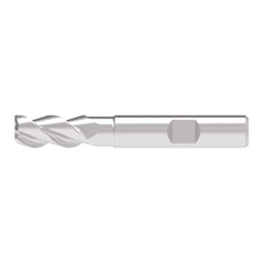 Corner Radius End Mill: 12.00 mm Dia, 25.00 mm LOC, 2.00 mm Radius, 3 Flute, Solid Carbide