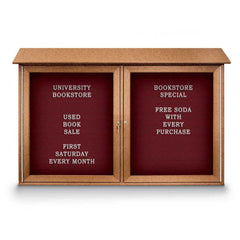 Enclosed Letter Board: 45" Wide, 30" High, Fabric, Berry