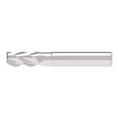Corner Radius End Mill: 10.00 mm Dia, 21.00 mm LOC, 0.50 mm Radius, 3 Flute, Solid Carbide