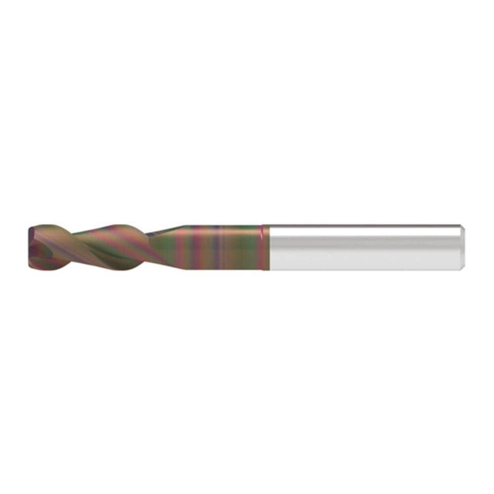Corner Chamfer End Mill: 8.00 mm Dia, 21.00 mm LOC, 2 Flute, 0.10 mm Chamfer Width, Solid Carbide