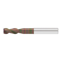 Corner Chamfer End Mill: 8.00 mm Dia, 21.00 mm LOC, 2 Flute, 0.10 mm Chamfer Width, Solid Carbide