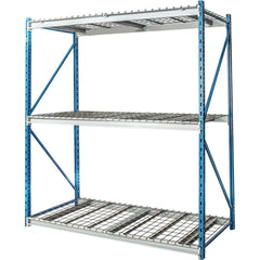 Storage Racks; Rack Type: Bulk Rack Starter Unit; Overall Width (Inch): 96; Overall Height (Inch): 123; Overall Depth (Inch): 48; Material: Steel; Color: Marine Blue, Light Gray; Finish: Powder Coated