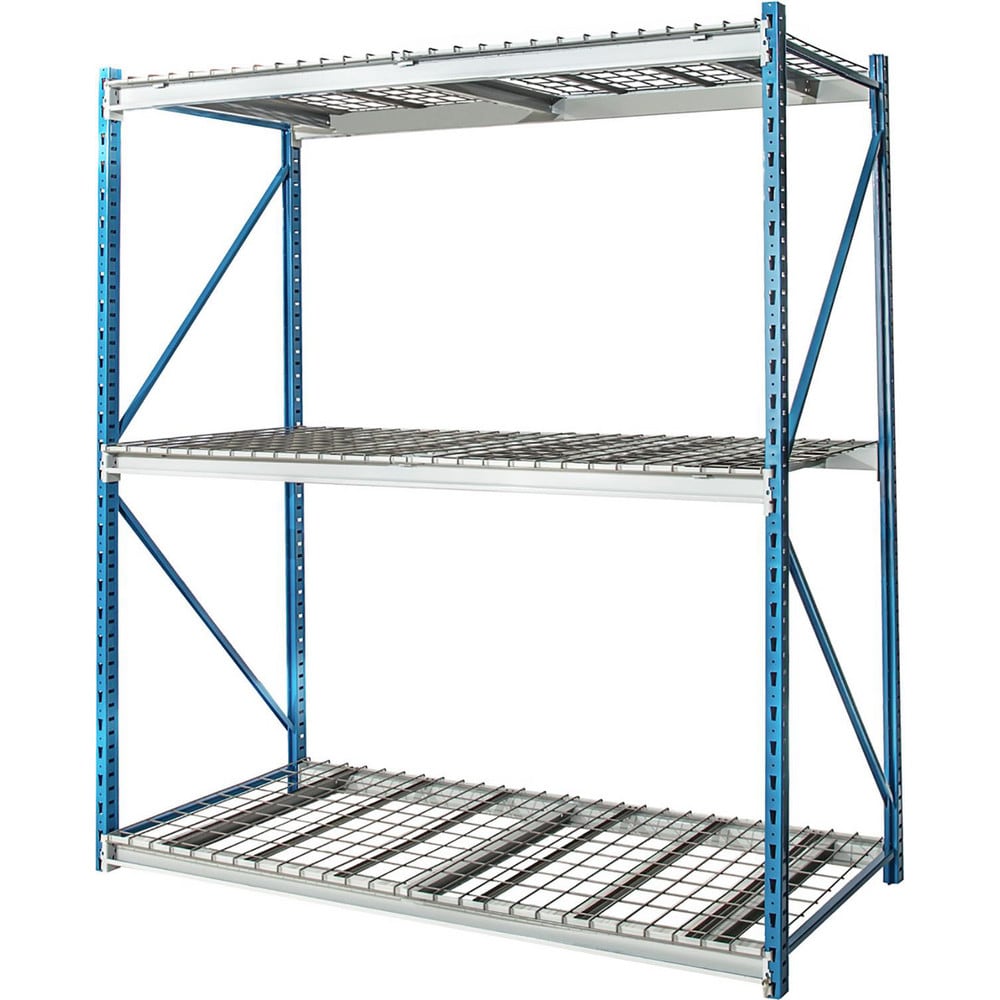 Storage Racks; Rack Type: Bulk Rack Starter Unit; Overall Width (Inch): 60; Overall Height (Inch): 87; Overall Depth (Inch): 48; Material: Steel; Color: Marine Blue, Light Gray; Finish: Powder Coated