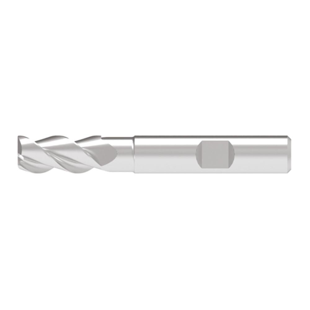 Corner Chamfer End Mill: 9.00 mm Dia, 22.00 mm LOC, 3 Flute, 0.20 mm Chamfer Width, Solid Carbide