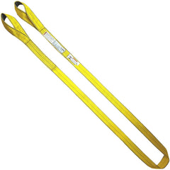 Twisted Eye & Eye, Type 4 Web Sling: 3' Long, 2" Wide, 6400 lb Vertical Capacity, Polyester