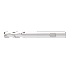 Corner Chamfer End Mill: 8.00 mm Dia, 21.00 mm LOC, 2 Flute, 0.10 mm Chamfer Width, Solid Carbide