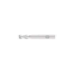 Corner Chamfer End Mill: 4.00 mm Dia, 10.50 mm LOC, 2 Flute, 0.10 mm Chamfer Width, Solid Carbide