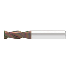 Corner Chamfer End Mill: 5.00 mm Dia, 10.50 mm LOC, 2 Flute, 0.10 mm Chamfer Width, Solid Carbide