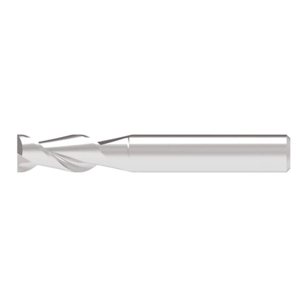 Corner Chamfer End Mill: 9.00 mm Dia, 21.00 mm LOC, 2 Flute, 0.10 mm Chamfer Width, Solid Carbide