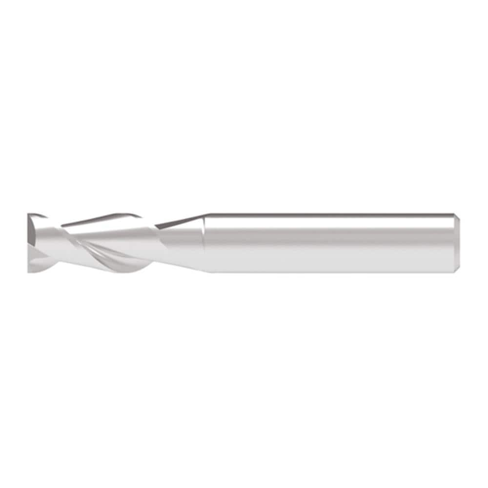 Corner Chamfer End Mill: 7.00 mm Dia, 17.00 mm LOC, 2 Flute, 0.10 mm Chamfer Width, Solid Carbide